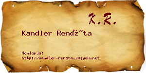 Kandler Renáta névjegykártya